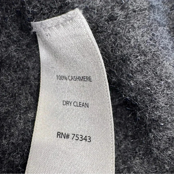 Deane and white Women’s Pure Cashmere Cowl Neck sweater Charcoal Gray Sz Small - Picture 4 of 8